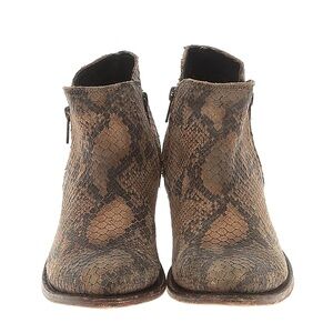 Liberty Black Snake Print Ankle Boots